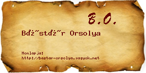 Bástár Orsolya névjegykártya